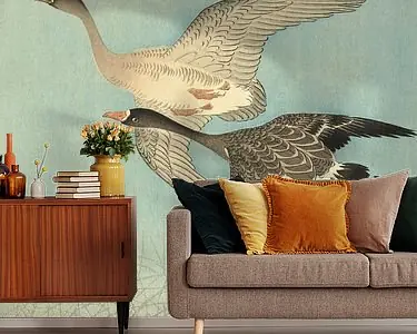 Kolganzen in de vlucht, Ohara Koson Wysoka jakość