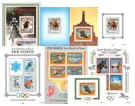 Zamów teraz Zuid Yemen - 8 souvenirvelletjes 1983-1984 - Postfris