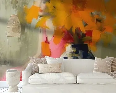 Bezpieczna płatność Kleurrijk portret met bloemen