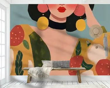 Ekspresowa dostawa Kleurrijk modern en abstract portret