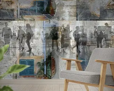 Premium Wandelende mensen door Italië