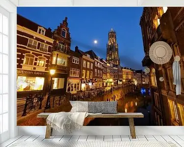 Kup teraz Vismarkt in Utrecht met de Domtoren op de achtergrond (3)