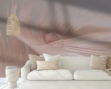 Stilleven in een vierkant: Pastelkleurig veertje draagt een waterdruppel Popularny