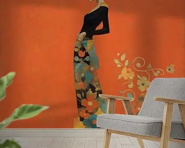 Vrouw met bloemen | Vrouw met Bloemen Rok Popularny