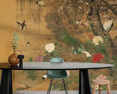 Premium Vogels verzamelen zich onder de lentewilg, Yin Hong