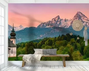 Panorama Maria Gern, Berchtesgaden, Beieren Darmowa dostawa