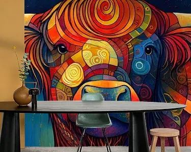 Oferta limitowana Portret van een kleurrijke Schotse Hooglander