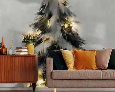 Kerstboom onder sneeuw Kup teraz