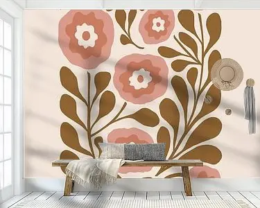 Autentyczny Florale dans in roze