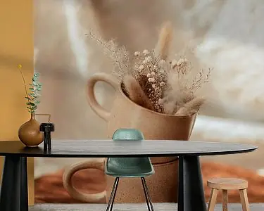 Oryginalny Een kopje droogbloemen