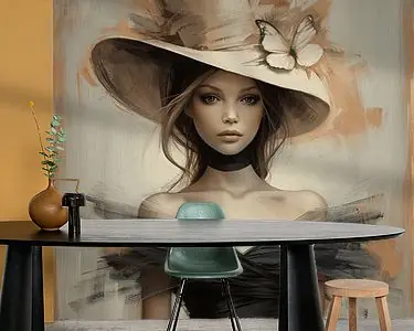 Rabat Portret in aardetinten, illustratie