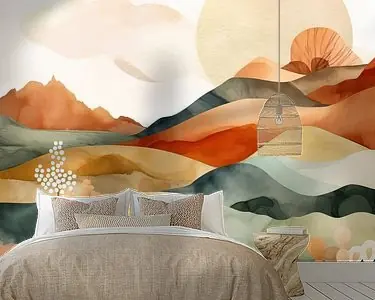 Abstract Landschap Oryginalny