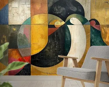 Zamów teraz Vogeltjes Abstract | Woonkamer