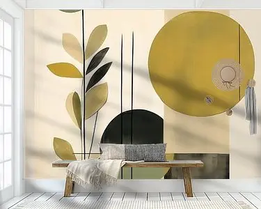 Wyprzedaż Botanisch Abstract Groen