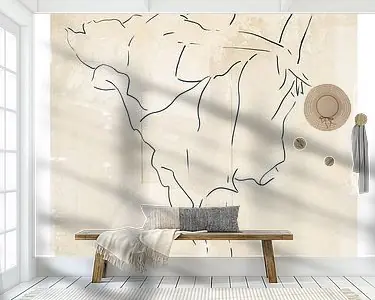 De dans | Minimalistische lijntekening van een ballet danseres Rabat