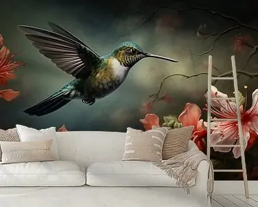 Nowość Koraalrood Kolibrie Kunstwerk