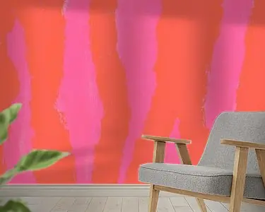 Kleurrijke abstracte moderne kunst. Pop van kleuren. Neon roze en oranje. Popularny