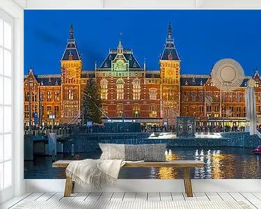 Panorama Amsterdam Centraal station Szybka dostawa