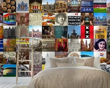 Ostatnia szansa Alles van Amsterdam - collage van typische beelden van de stad en historie