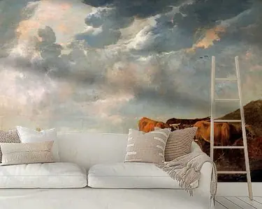 Albert Cuyp. Vee bij de Maas, met Dordrecht in de verte Rabat