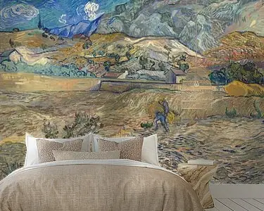 Vincent van Gogh. Landschap in Saint Rémy, met boeren Tylko dziś