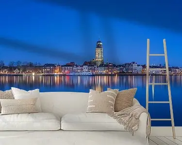 Szybka dostawa Panorama foto van De Welle in Deventer tijdens het blauwe uur