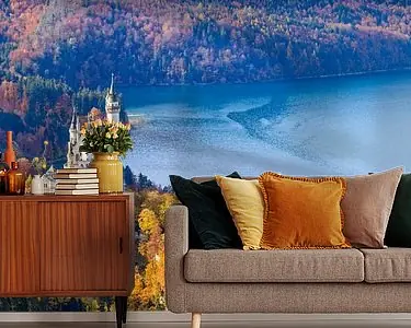 Herfst bij het kasteel Neuschwanstein Oferta limitowana