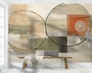 Stille Symmetrie | Abstract Aardetinten Oryginalny