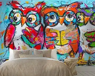 Rabat Kleurrijke Uilen | Panorama