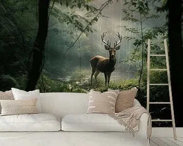 De rustgevende Regenmelodie - Het Hert in de Betoverende Regenbos Oase Szybka dostawa