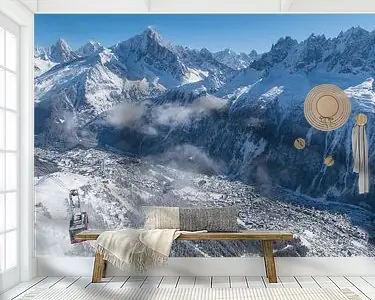 De kabelbaan naar de Brevent boven Chamonix in de Mont Blanc vallei. Najlepsza cena