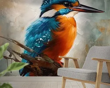 Nowość IJsvogel op een takje