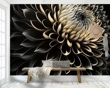 Chrysant met goud Premium