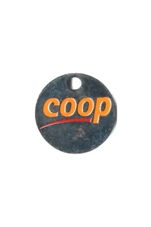 Winkelwagen munt Nederland COOP supermarkt Autentyczny