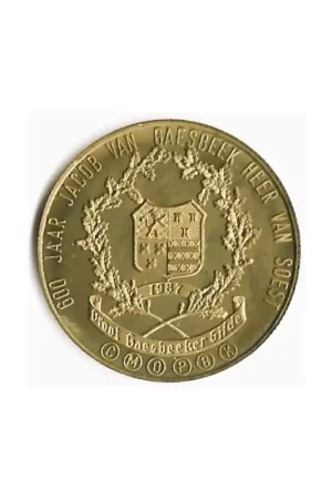 Penning Soest Landjuweel 1987 set van 2 penningen Kup teraz