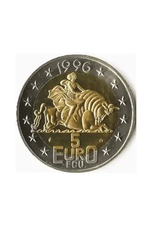 Autentyczny Penning Nederland 1996 5 Euro Ecu Beatrix