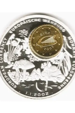 Premium Penning Ierland 2002 European Currency