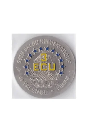 Tylko dziś Frankrijk 9de Salon Numismatique Valence 3 Ecu 1995