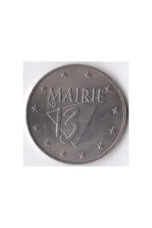 Autentyczny Frankrijk 1998 2 euro du 13e Arr. de Paris penning 'Mairie du 13'