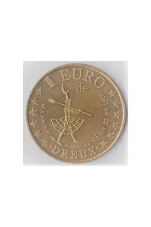 Frankrijk 1998 1 euro de Dreux Hotel de Ville Le Beffroi penning Najlepsza cena