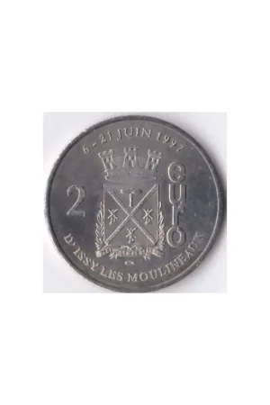 Frankrijk 1997 €2 les Moulineaux penning Hotel de Ville Oryginalny