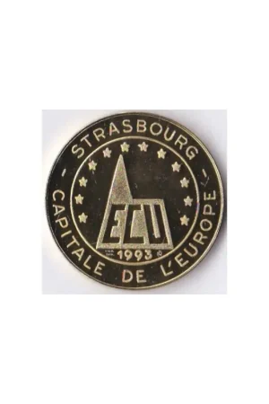 Autentyczny Frankrijk 1993 Ecu Strasbourg Capitale de L'Europe