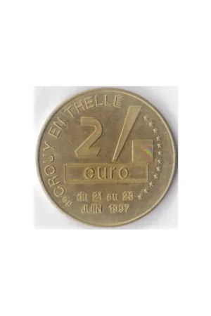 Frankrijk 1997 Crouy en Thelle € 2 penning Darmowa dostawa