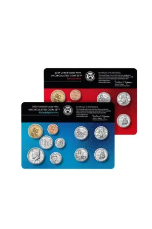 Verenigde staten 2024 Uncirculated Coin Set D & P Wysoka jakość