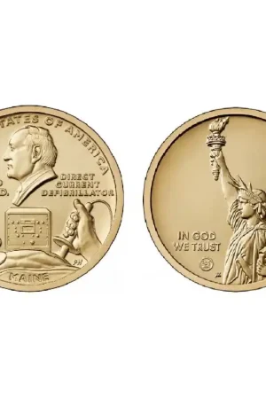 Darmowa dostawa USA 1 dollar 2024 D 'American Innovation 'Maine-Bernard Lown'Unc