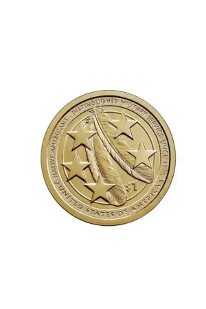 USA 1 dollar 2021 P Native Military Service Unc Autentyczny