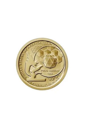 Wysoka jakość USA 1 dollar 2019 P 'American Innovation Polio Vaccines' Unc
