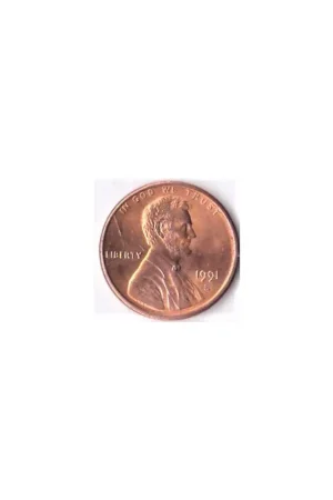 Oryginalny United States of America One cent 1991 D Pr