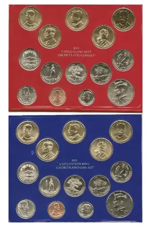 Uncirculated Coin Set 2013 D & P Oryginalny