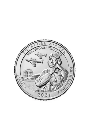 U.S.A ¼ Dollar Tuskegee Airman 2021P UNC Zwrot pieniędzy